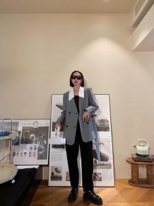 早春新品 高级复古可拆卸领西装外套,女装西装,AUDREY WANG