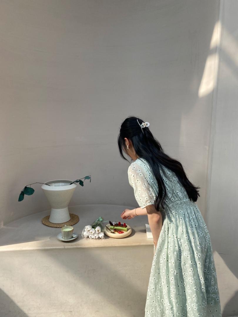 2079天丝小雏菊连衣裙，女装连衣裙，Mu Mu