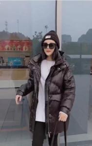 DG852韩版新款抽绳立领连帽百分百羽绒保暖外套,女装,L·H·X