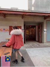 ZHG8116白耗大毛领狐毛门襟加獭兔内胆皮草派克服，女装皮草，L·H·X