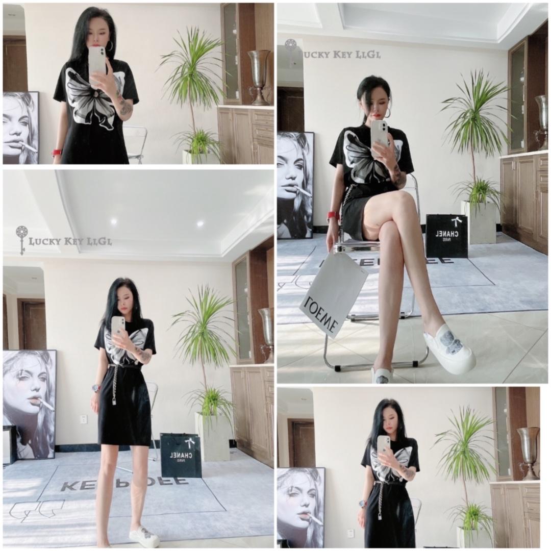 蝴蝶裙，女装，浪里个浪