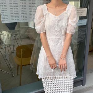 法式蕾丝连衣裙，女装连衣裙，FUMEI赋美