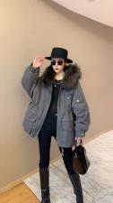 冬季新款貉子毛大毛领派克服，女装，西子玛雅