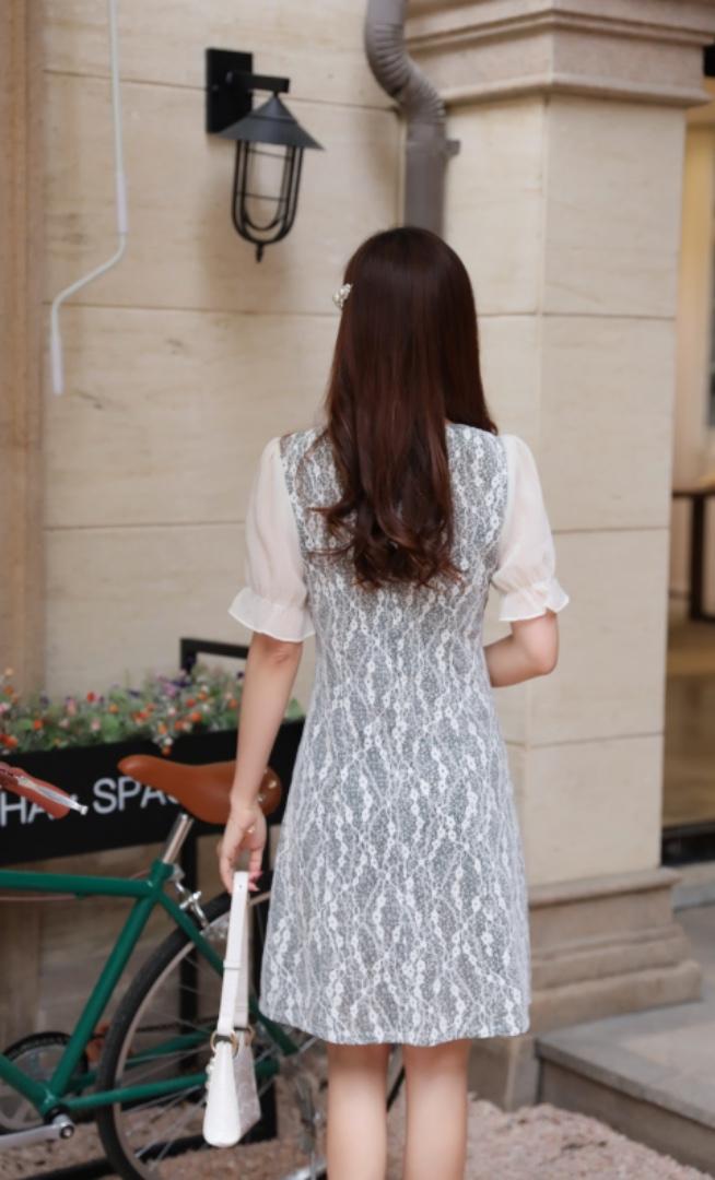 刺绣改良旗袍连衣裙，女装婚纱/旗袍/礼服，天使公主