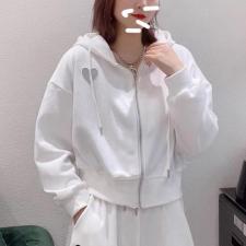 【现货】春夏新款韩版卫衣开衫带帽外套，女装卫衣/绒衫，妍舞飞扬