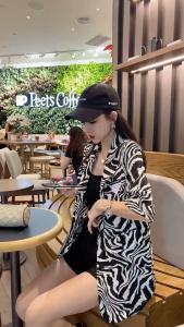 夏季新款斑马西装防晒小外套，女装西装，冰雪兒
