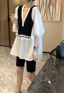 2021新款法式拼接小衫,女装,雪儿伊秀