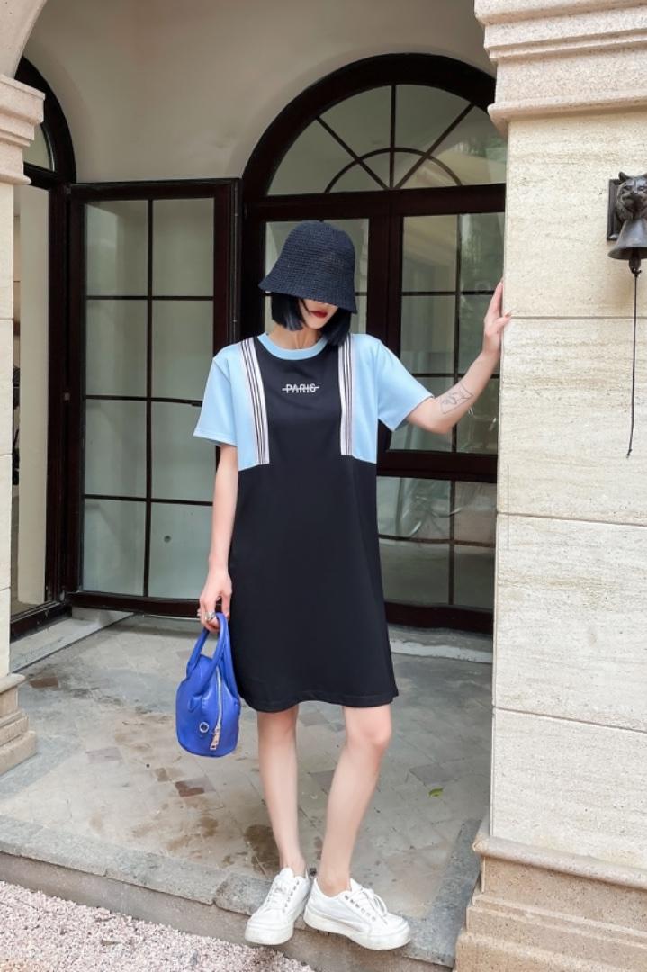 烫钻清新连衣裙，女装连衣裙，梵品