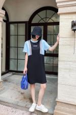 烫钻清新连衣裙，女装连衣裙，梵品