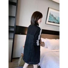 DG825春季韩版新款时尚拼牛仔连衣裙，女装连衣裙，L·H·X