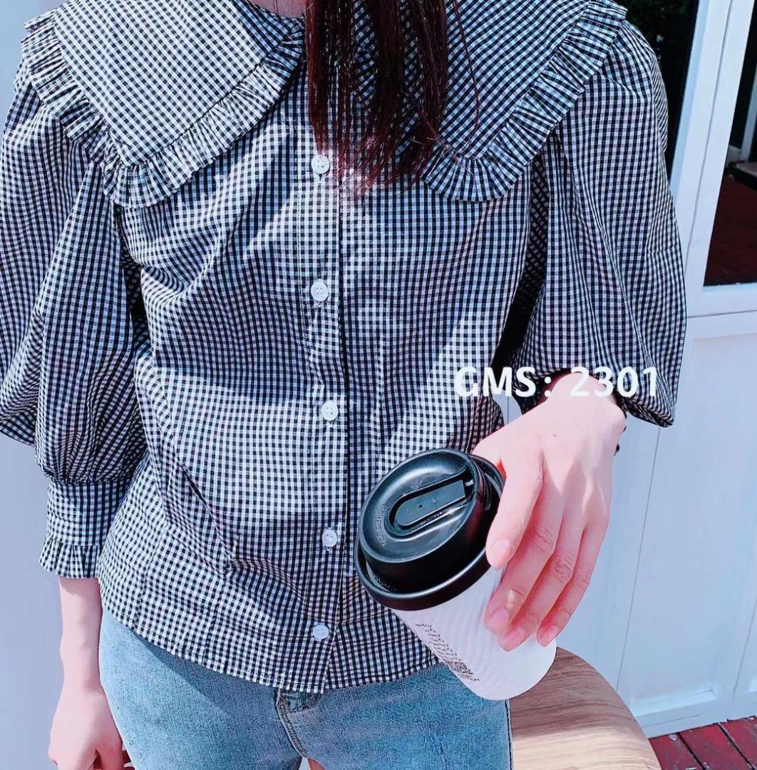 娃娃领小衬衫，女装衬衫，歌玛索 GMS