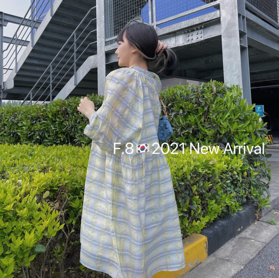 两件套格子连衣裙，女装连衣裙，慕容神话
