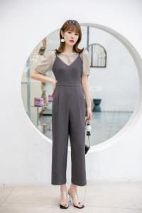 夏季新款 韩版气质甜美淑女背带裤,女装,水锦红