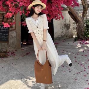 【现货】两件套带马甲连衣裙,女装马夹,TU