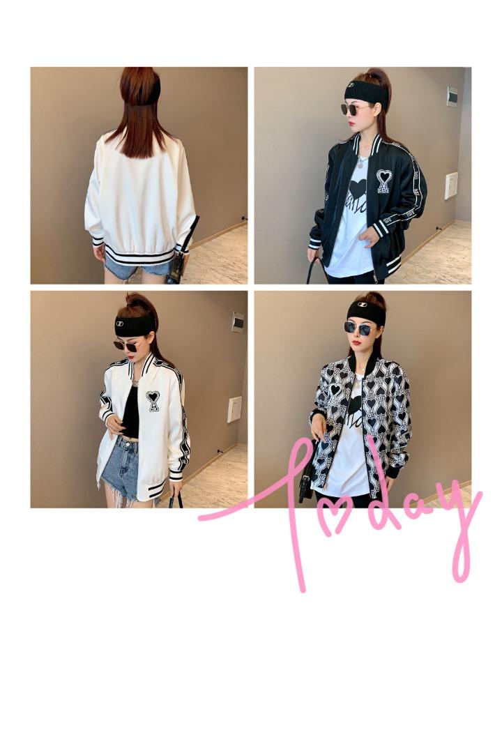 时尚棒球服，黑色，白色，绿色，3个尺码(m，L，ⅹL)，女装，湘怡服饰
