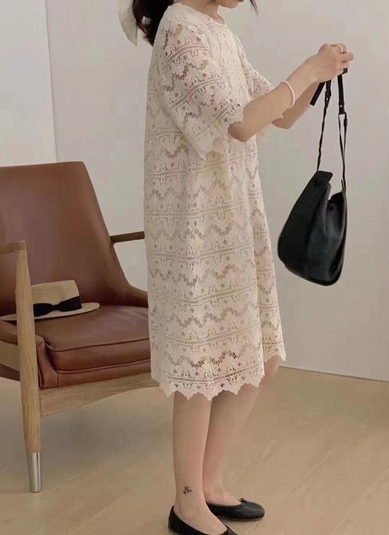 夏季新款，水溶花连衣裙，女装连衣裙，9roove
