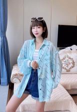 DG895欧州站夏季新款2021时尚字母轻薄防晒衬衫外套，女装衬衫，L·H·X