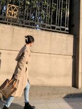 21新款风衣韩版潮流，女装风衣，东方模特