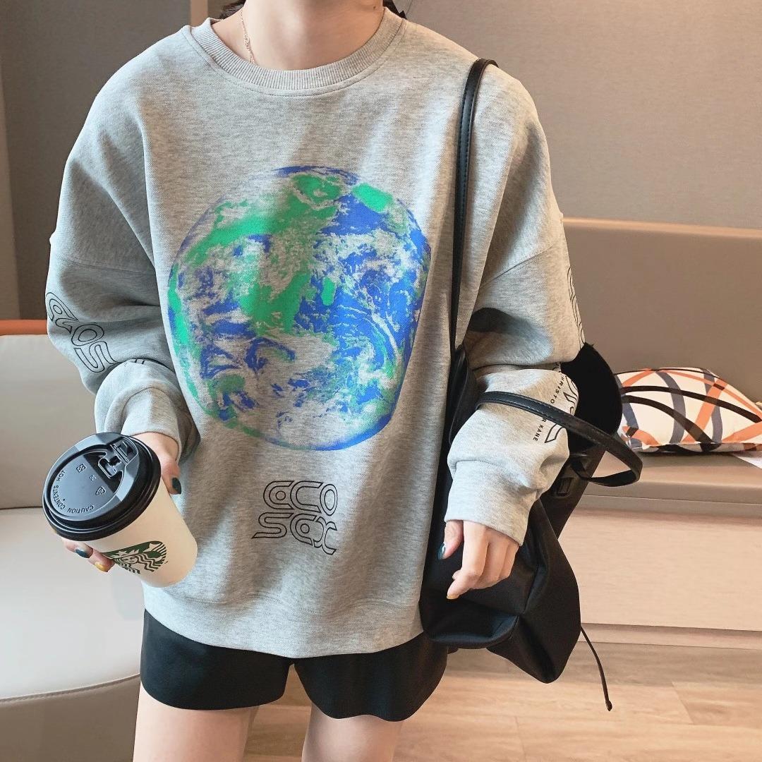 现货，爆地球卫衣，女装卫衣/绒衫，青迈国际