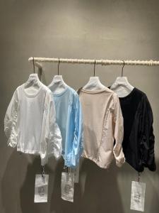 【现货】夏设计感七分袖褶皱防晒上衣，女装，ABout阿布