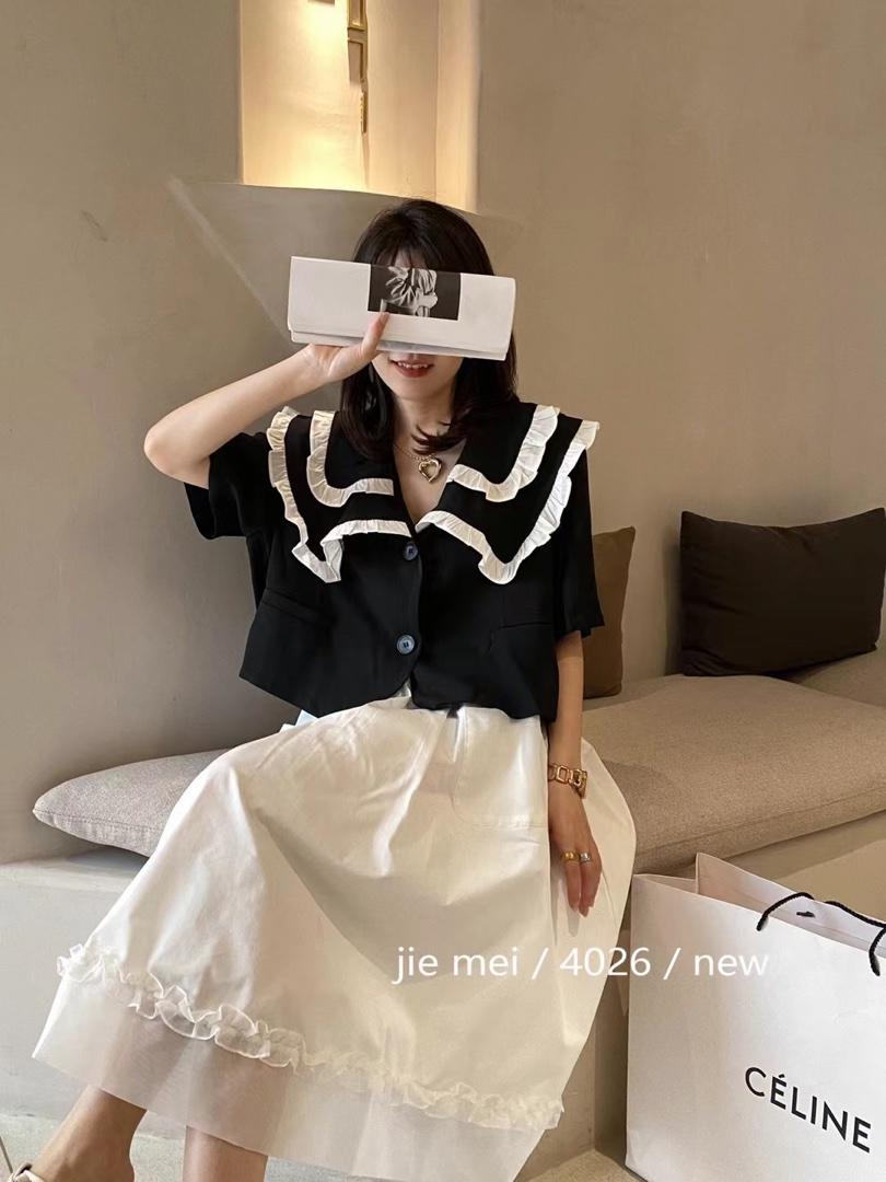 夏季大翻领娃娃小外套，女装，萌蔻