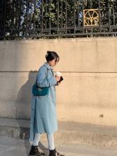 21新款风衣韩版潮流，女装风衣，东方模特
