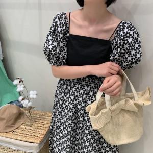 新品 韩版碎花连衣裙,女装连衣裙,BAIBIANYIYI
