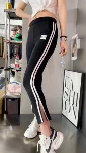针织烟管裤,女装,欧美吔