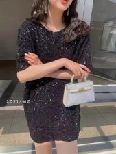 砖片大T，女装，Waves smile