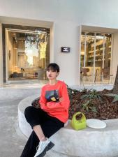 空气层圆领卫衣，女装卫衣/绒衫，碧沁伊人
