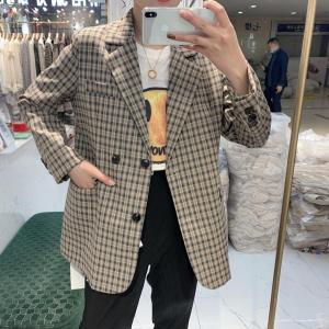 新款格子西装,女装西装,天使格格
