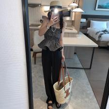 格子抹胸，胸罩，XTZ style