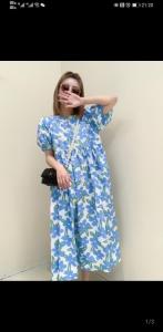 夏季新款花色连衣裙,女装连衣裙,流行风暴