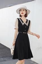 【现货】花边领淑女连衣裙，女装连衣裙，新依佳人