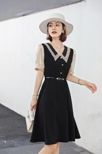 【现货】花边领淑女连衣裙,女装连衣裙,新依佳人