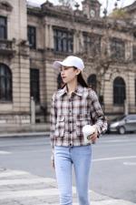 格子衬衫小外套，女装衬衫，百变诱惑