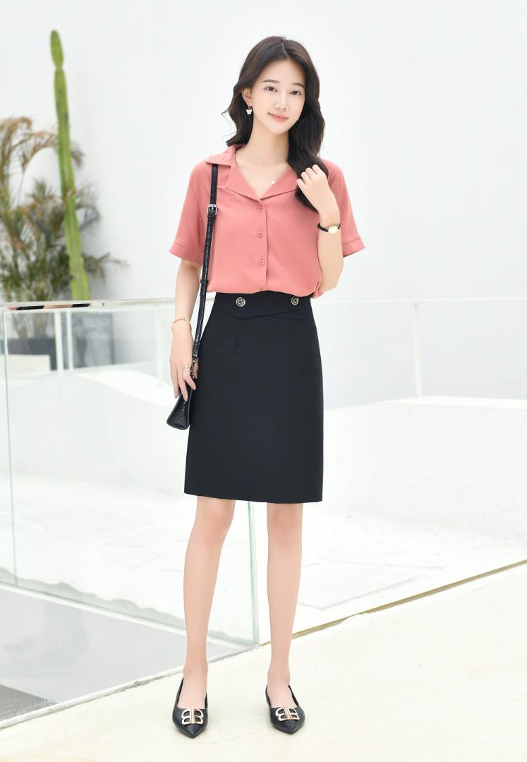 西装裙衬衣套装，女装西装，哈真