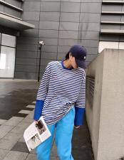 2021年春季新品横条T，女装，尚映