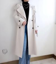 现货春装高品质新款风衣，女装风衣，IECE