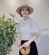 现货，夏季蕾丝棉上衣，女装，瑟拉·女人缘