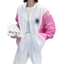 韩版2021夏季时尚休闲字母长?拉链棒球服开衫防晒外套，女装，L·H·X