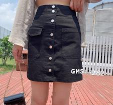 排扣中裙，女装，歌玛索 GMS
