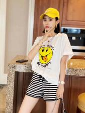 ZCL2102笑脸T，女装，L·H·X