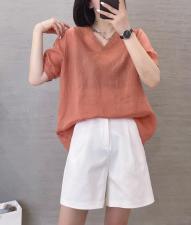 丝麻小衫，女装，依伊贝诺