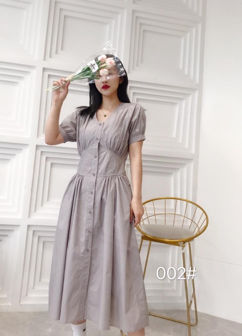 现货棉布净色韩版宫廷风连衣裙，女装连衣裙，YO\VLF雅洛菲