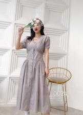 现货棉布净色韩版宫廷风连衣裙，女装连衣裙，YO\VLF雅洛菲