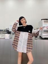 【现货】春季休闲拼接衬衣，女装，玲珑秀