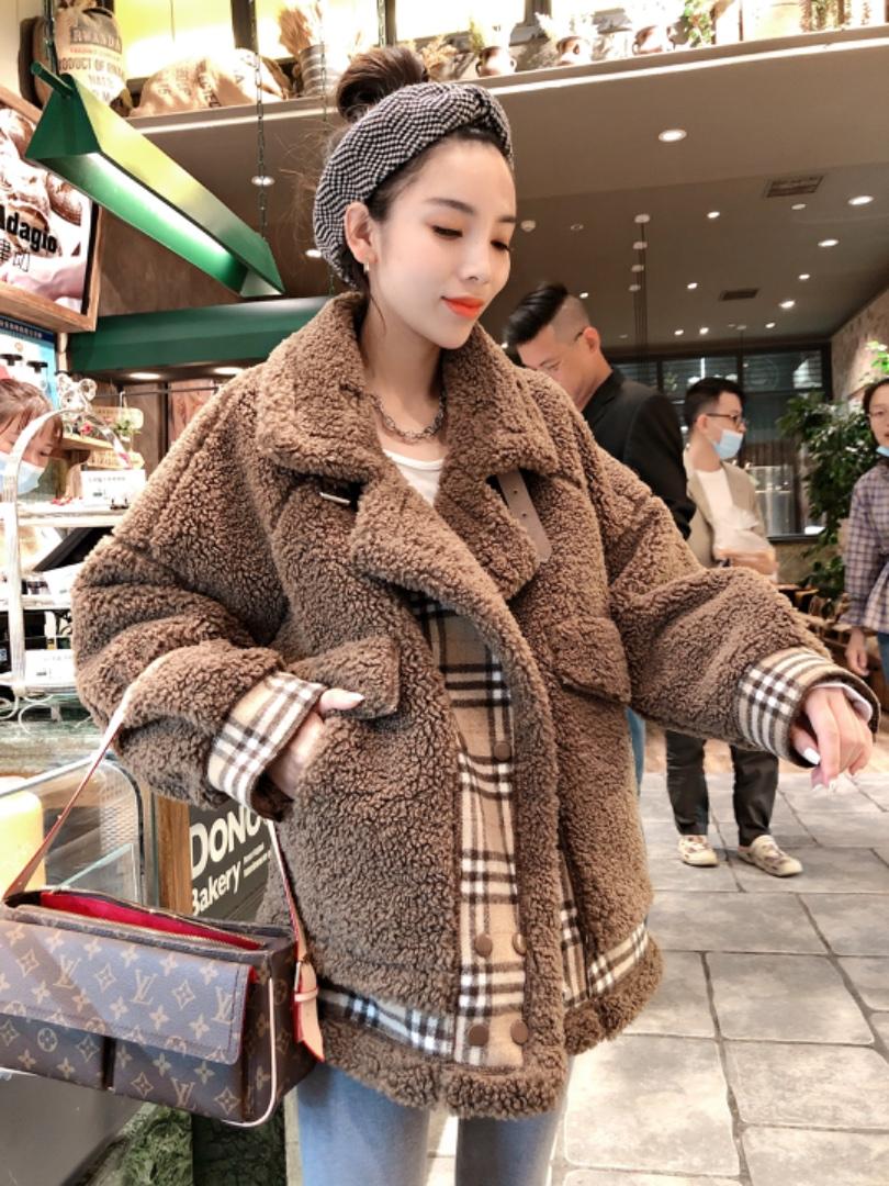 大，复合皮毛一体，女装，一杭