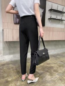 侧小口袋烟管裤，SMLXL,女装,帛糸霓娜