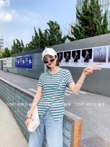 2021夏装新款欧版T恤,女装T恤,Lime meca 俪米
